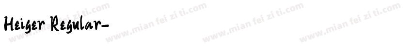 Heiger Regular字体转换